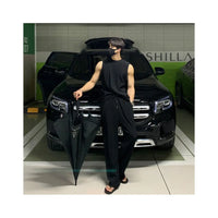 SLEEVELESS VEST AND TROUSERS SET