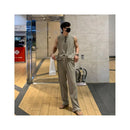 KOREAN PLEATED SLEEVELESS VEST Mrcyc
