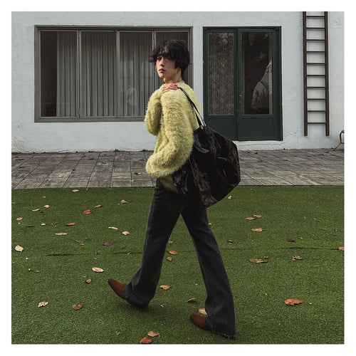 MRCYC retro micro flared jeans for men s autumn and winter high end fashion paired with Korean trend floor length straight leg pants image 2