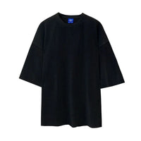 PLEATED LOOSE FIT ROUND-NECK T-SHIRT