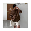 AMERICAN STYLE DONGDAEMUN BLUE CASUAL SHIRT 摇橹人