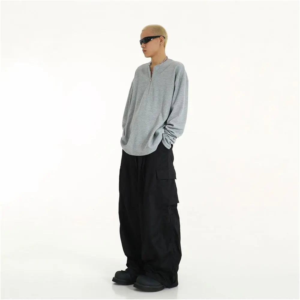 RETRO WIDE-LEG HIP-HOP WORK PANTS