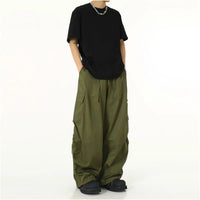 RETRO WIDE-LEG HIP-HOP WORK PANTS