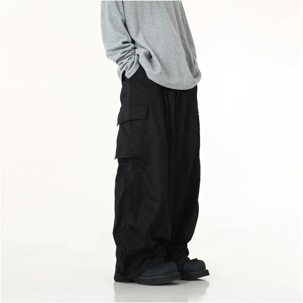 AMERICAN RETRO WIDE-LEG HIP-HOP WORK PANTS 无品牌/无注册商标