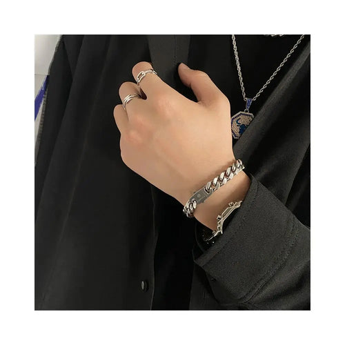Original European and American Ins Trendy Cool 3D Cutting Titanium Steel Cuban Handicraft Men s Hip Hop Street niche Design High End image 4