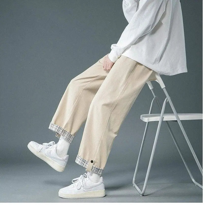 JAPANESE LOOSE FIT COTTON WORKWEAR CROPPED PANTS MontVoo/迈特优