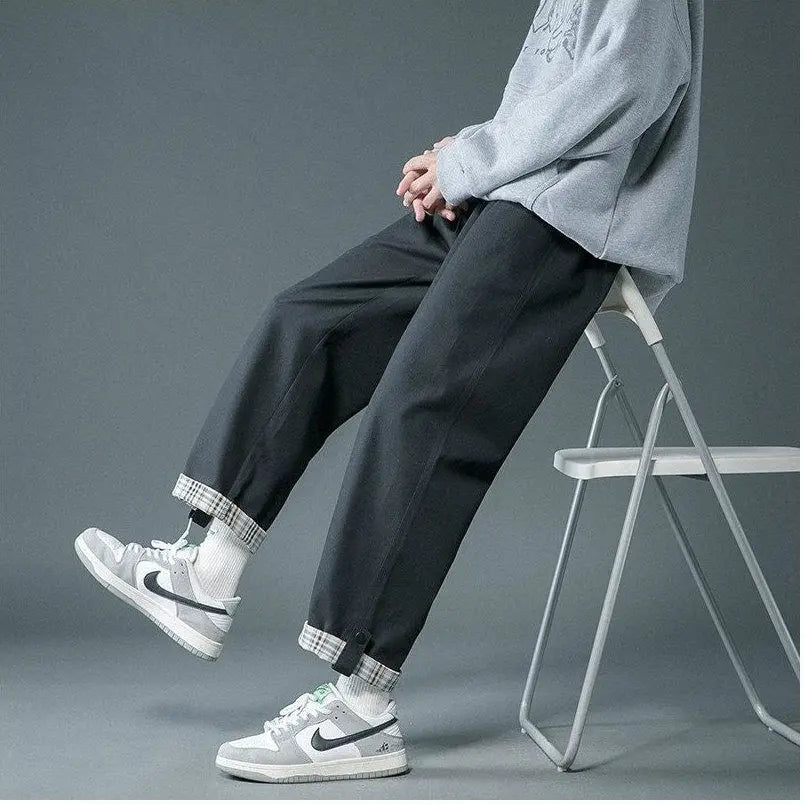 JAPANESE LOOSE FIT COTTON WORKWEAR CROPPED PANTS MontVoo/迈特优