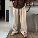 SSUMENAM Old Money Style Flowy Cotton Linen Lazy Wide Leg Casual Pants for Autumn image 3