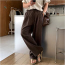 OLD MONEY STYLE COTTON-LINEN LAZY WIDE-LEG PANTS Ssumenam