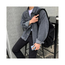 MRCYC denim jacket for men in spring and autumn Korean fashion rugged and handsome loose and versatile collared workwear jacket top image 2