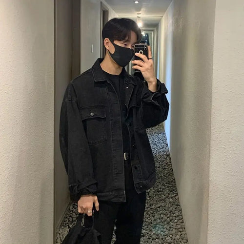 KOREAN LOOSE FIT WORKWEAR DENIM JACKET Mrcyc
