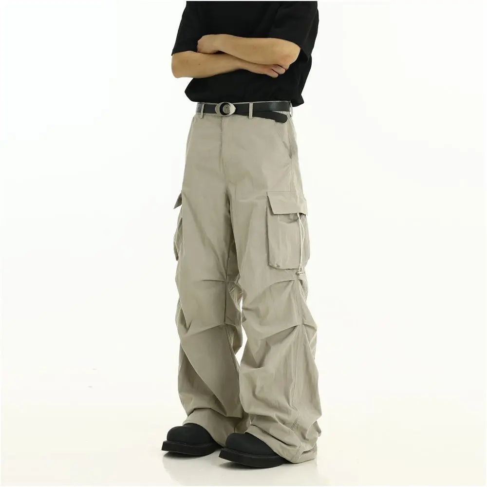 AMERICAN FUNCTIONAL PLEATED LOOSE WORK PANTS 无品牌/无注册商标