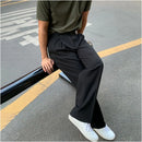 Korean style trendy straight leg casual trousers summer men s versatile solid color trousers hanging down suit trousers youth style image 3