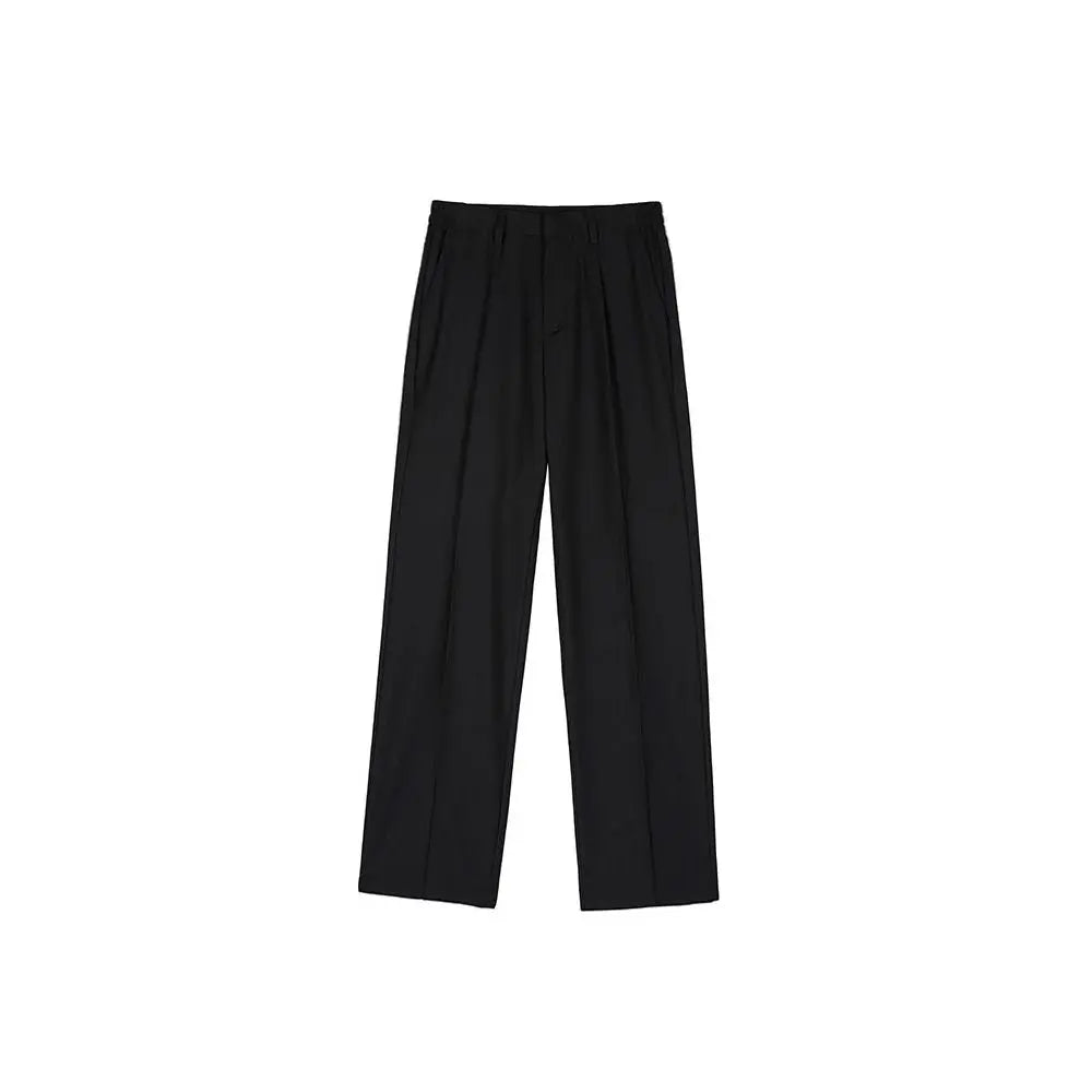 Korean style trendy straight leg casual trousers summer men s versatile solid color trousers hanging down suit trousers youth style image 5
