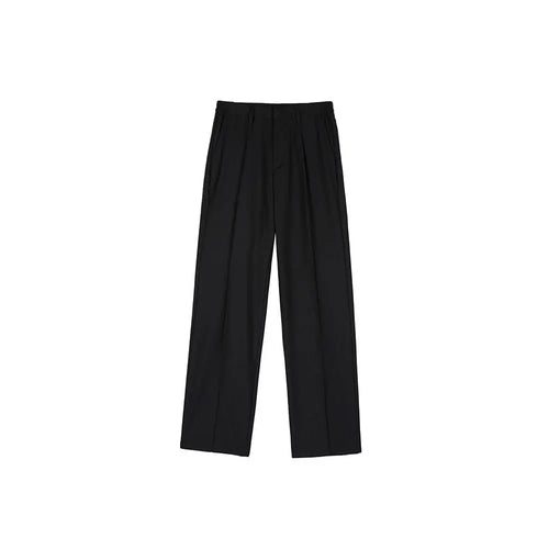 Korean style trendy straight leg casual trousers summer men s versatile solid color trousers hanging down suit trousers youth style image 5
