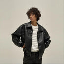 AMERICAN RETRO HIGH-END STREET LEATHER JACKET WLNEXT/尾郎