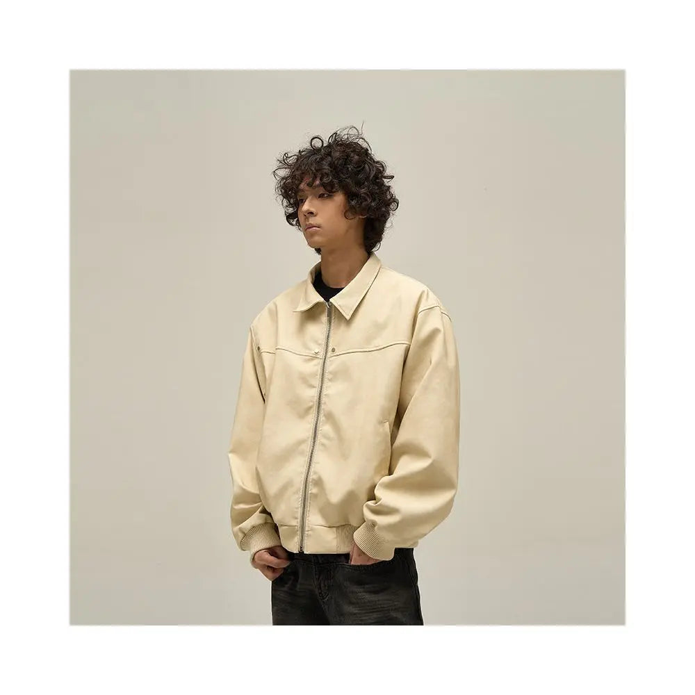 AMERICAN RETRO HIGH-END STREET LEATHER JACKET WLNEXT/尾郎
