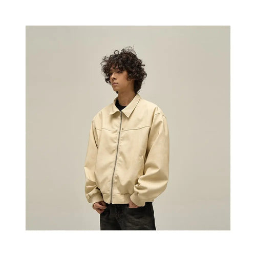 AMERICAN RETRO HIGH-END STREET LEATHER JACKET WLNEXT/尾郎