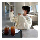 MRCYC Japanese Fried Dough Twists Pullover Sweater Men s Winter Warm Loose Top Korean Fashion Round Neck Knit image 3