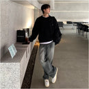 MRCYC Japanese Fried Dough Twists Pullover Sweater Men s Winter Warm Loose Top Korean Fashion Round Neck Knit image 4