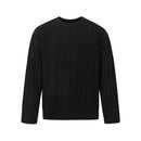 MRCYC Japanese Fried Dough Twists Pullover Sweater Men s Winter Warm Loose Top Korean Fashion Round Neck Knit image 5