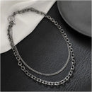 Carmen original trendy brand niche design retro necklace hip hop personality one line buckle collarbone chain necklace accessories image 2
