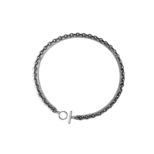 Carmen original trendy brand niche design retro necklace hip hop personality one line buckle collarbone chain necklace accessories image 5