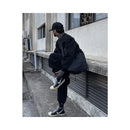 Black couple plus size sports hoodie set men s autumn heavyweight pants high street American balloon ankle tied casual sweatpants image 3