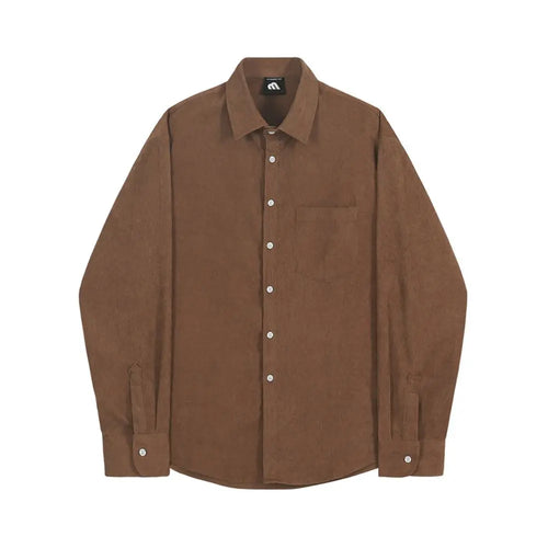 MRCYC Corduroy Retro Long Sleeve Shirt for Men s Wear Korean Trendy Rascal and Handsome Lining Clothes Spring and Autumn Loose Jacket image 5