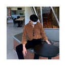 MRCYC Corduroy Retro Long Sleeve Shirt for Men s Wear Korean Trendy Rascal and Handsome Lining Clothes Spring and Autumn Loose Jacket image 0
