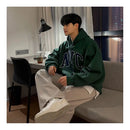 KOREAN RETRO EMBROIDERED LOOSE FIT HOODIE Mrcyc