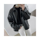 Pi Shuai PU Leather Motorcycle Jacket Spring New Korean Loose Youth Leather Jacket MRCYC Trendy Baseball Leather Jacket image 2