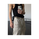 European and American street fashion brand work pants with high waist and slim straight leg pants suitable for spring and autumn loose large pocket casual pants image 2