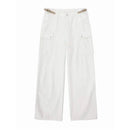 EURO-AMERICAN HIGH-WAIST WORKWEAR STRAIGHT-LEG PANTS 无品牌/无注册商标