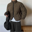 MRCYC cool short stand up collar cotton jacket for men in winter loose and warm cotton jacket Korean trendy bread jacket image 4