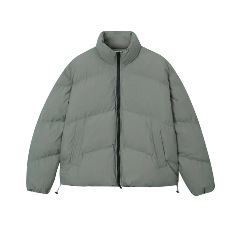 MRCYC cool short stand up collar cotton jacket for men in winter loose and warm cotton jacket Korean trendy bread jacket image 5