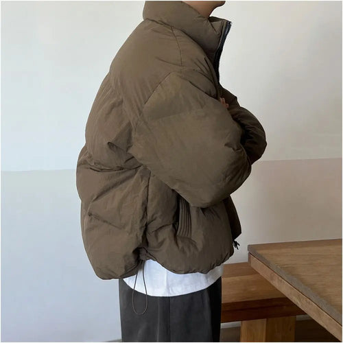 KOREAN STAND COLLAR LOOSE FIT COTTON BREAD JACKET Mrcyc