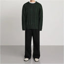 MRCYC Design Fried Dough Twists Knit Top Men s Autumn Korean Fashion Loose Sweater Versatile image 4
