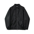 MRCYC simple retro collar leather jacket for men s spring loose motorcycle leather jacket Korean trendy and cool jacket image 5