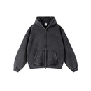 AMERICAN STREET OVERSIZED DISTRESSED ZIP-UP HOODIE Artiemaster