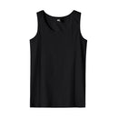 MRCYC American pure cotton undershirt men s vest summer solid color versatile sleeveless T shirt sports fitness slim fit shoulder image 5