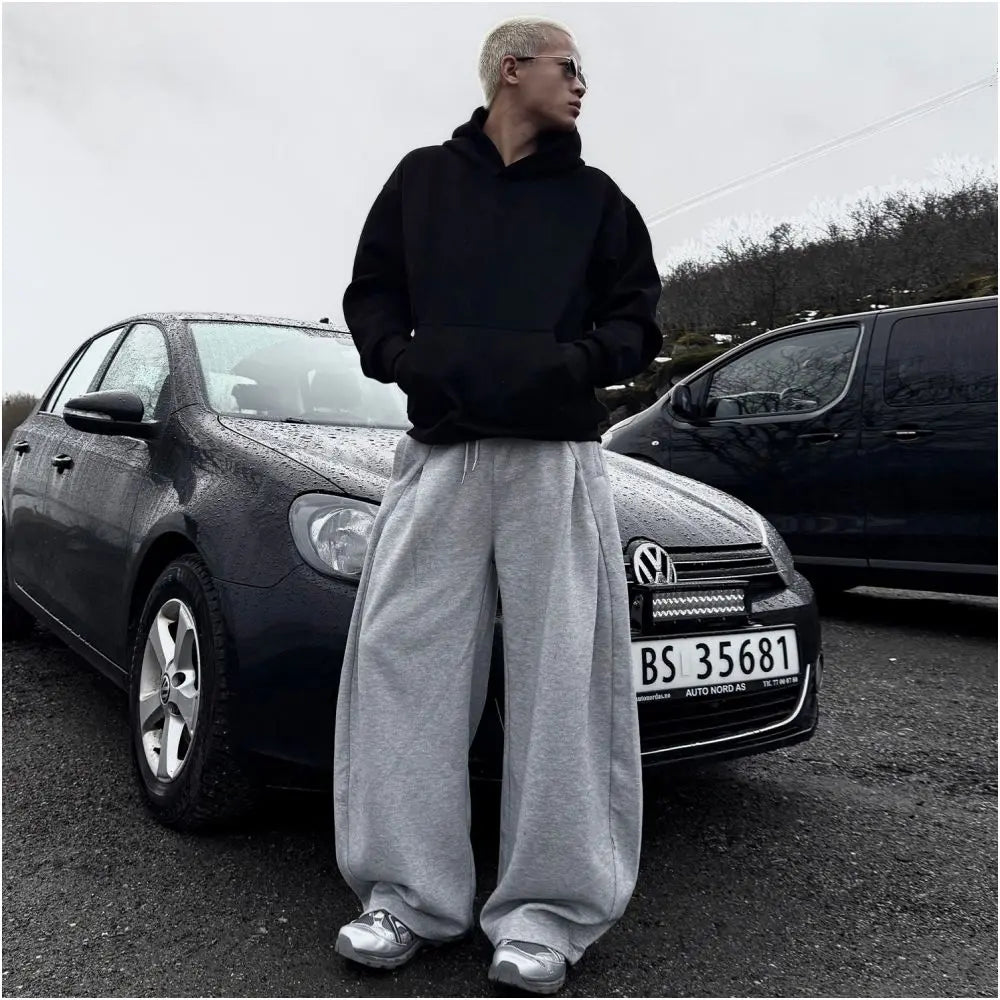 AMERICAN LAZY STYLE DECONSTRUCTED WIDE-LEG SWEATPANTS 无品牌/无注册商标