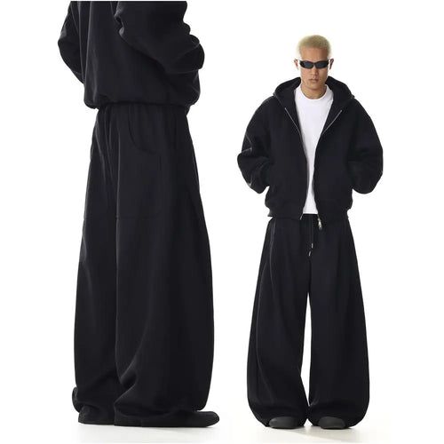 AMERICAN LAZY STYLE DECONSTRUCTED WIDE-LEG SWEATPANTS 无品牌/无注册商标