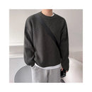 KOREAN LOOSE LAZY STYLE ROUND-NECK KNIT SWEATER Mrcyc