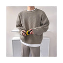 KOREAN LOOSE LAZY STYLE ROUND-NECK KNIT SWEATER Mrcyc