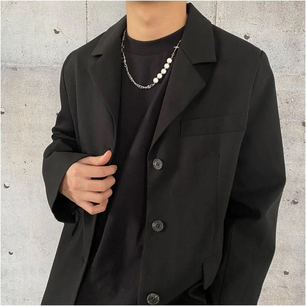 Carmen niche reflective pearl cross patchwork necklace for women light luxury for men trendy hip hop personality versatile collarbone chain image 4
