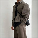 HIGH-STREET RETRO BLACK SHORT WORKER JACKET 我是大卫