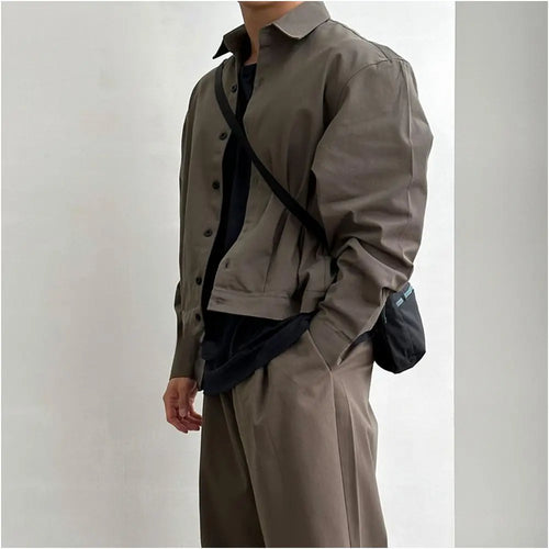 HIGH-STREET RETRO BLACK SHORT WORKER JACKET 我是大卫