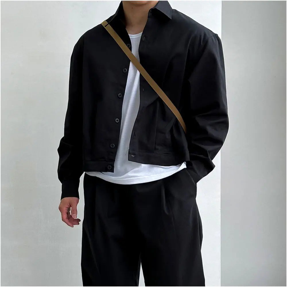 HIGH-STREET RETRO BLACK SHORT WORKER JACKET