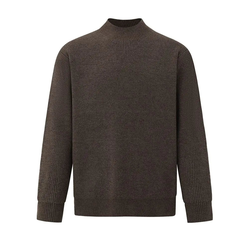 MRCYC semi high neck pullover sweater for men winter warm base sweater Korean trendy simple casual knit sweater image 5